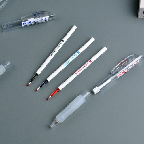 乐炫1046刷题小白笔考试笔ST笔头按动中性笔0.5红色纠错笔蓝色笔 - 图2