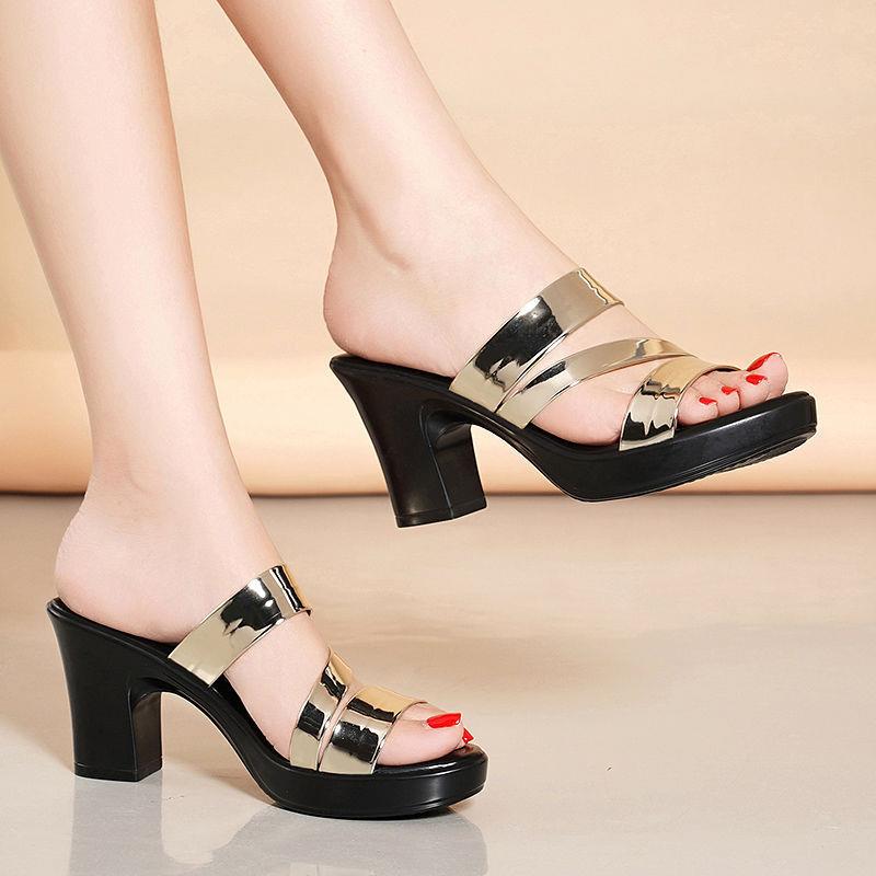 Shoes Slipper high heels For Women Summer 拖鞋 Beach Ladies - 图2