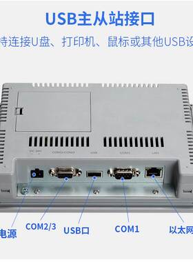 艾莫迅工控触摸屏4寸7寸10寸 PLC通讯显示器组态人机界面带以太网