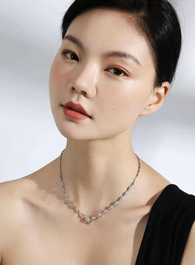 时尚925银闪耀靓丽万能链锁骨链