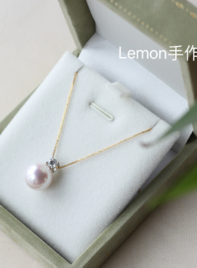 王妃款925银吊坠12-13mm天然珍珠锁骨链正圆强光高级感2025新款女