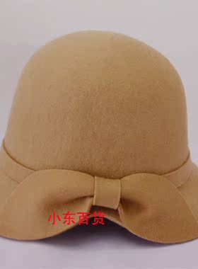 红色赫本风格纯羊毛呢马术骑士帽