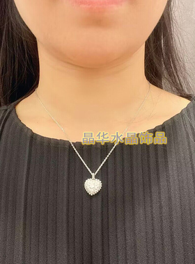 奥地利水晶女浪漫爱心项链