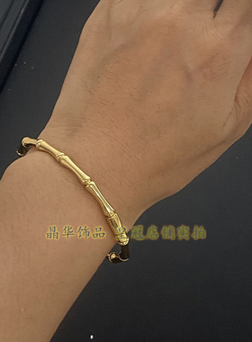 金色高级感竹节手镯女节节高升