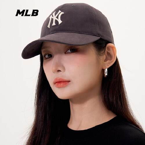 25秋冬新款MLB张凌赫同款时尚遮阳刺绣LOGO软顶棒球帽3ACPB135N - 图2