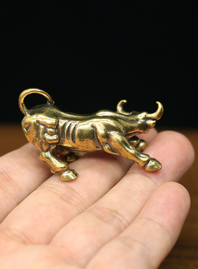迷你黄铜生肖牛大水牛公牛小摆件