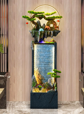 假山流水生财摆件循环水景