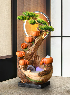 假山流水生财摆件循环水景