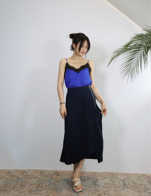 Mid-length a-line personalized printed skirt