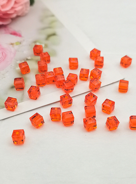 精品6mm卡6方糖方块奥地利品质施家正方珠水晶珠手工DIY手链散珠
