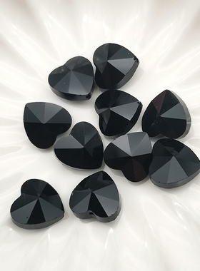 精品14mm卡14爱心桃心直孔通孔异形水晶珠手工DIY手链手机链散珠