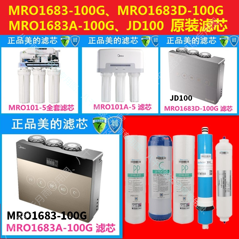 美的净水器10寸C2后置活性炭MRO101A-5/1683A/D-100GMRU1583A-50 - 图1