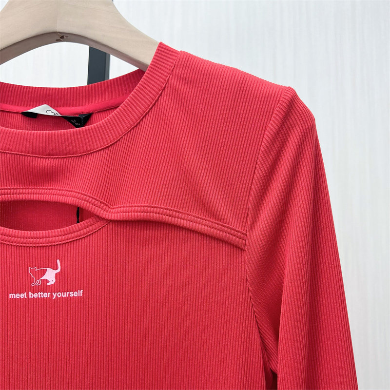 村●2025春季新品 镂空短款打底衫女内搭修身显瘦长袖t恤上衣1152,淘宝优惠券,粉丝福利购,淘宝优惠卷