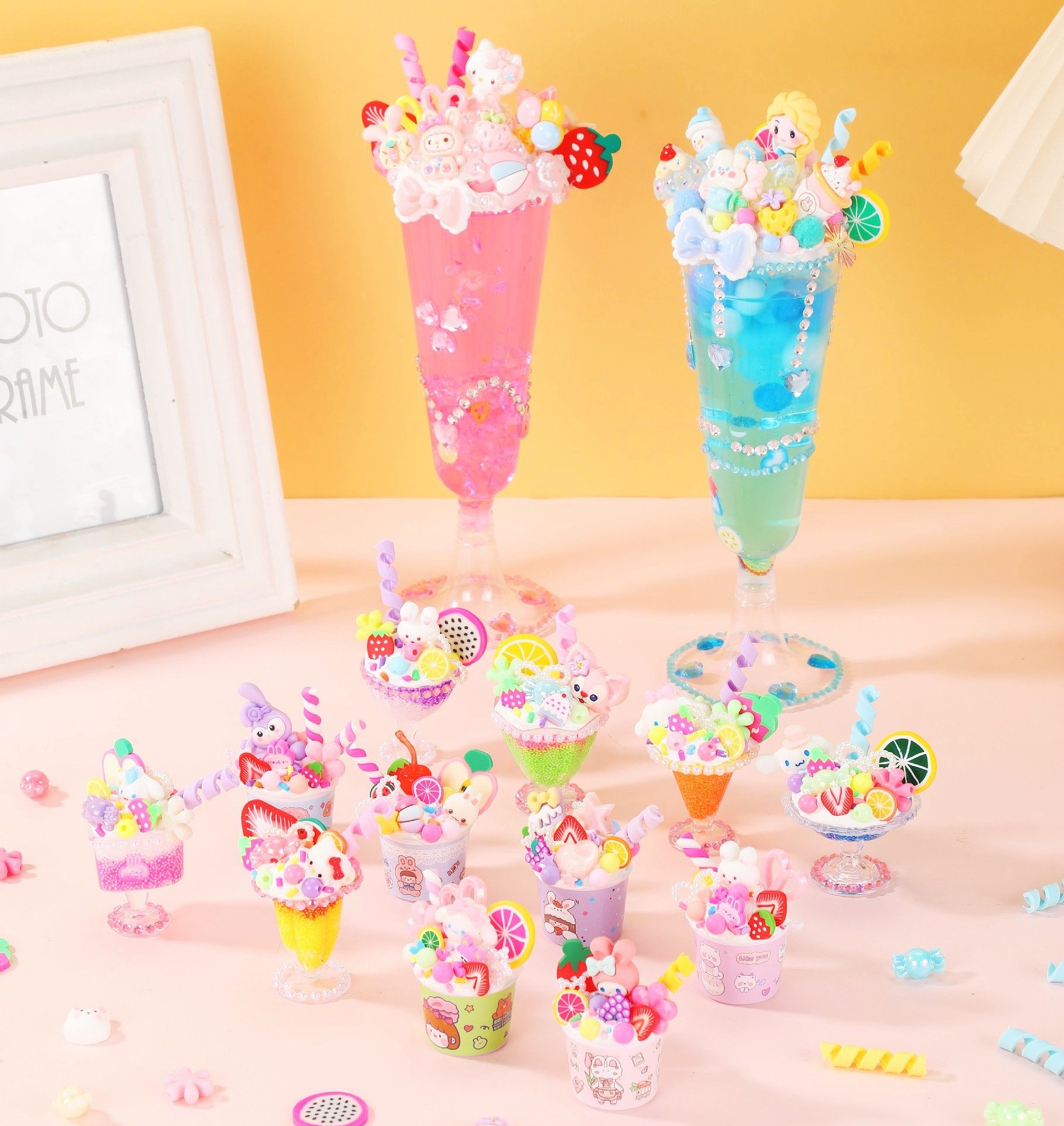 手工diy奶油胶制作材料包 仿真冰淇淋杯儿童玩具女孩甜品杯甜甜杯,淘宝优惠券,粉丝福利购,淘宝优惠卷