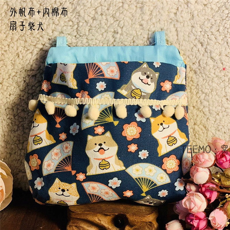 松鼠貂蜜袋鼯仓鼠魔王黄山红腹夏季纳凉吊床窝睡袋毛球挂袋 - 图0