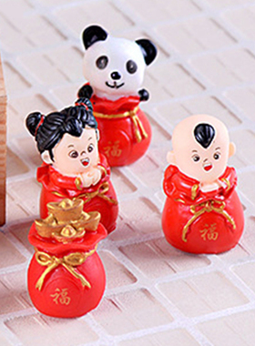 可爱动物树脂玩偶烘焙蛋糕装饰品