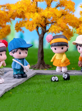 呆萌情侣PVC玩偶孩子过家家玩具