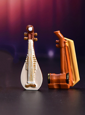 仿真乐器树脂公仔创意微景观装扮