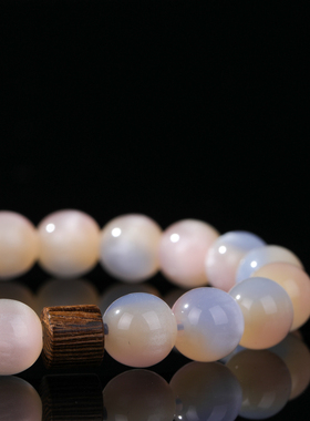 落日玫瑰晕染树脂圆珠梦幻手串