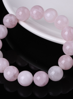 马达加斯粉晶圆珠手工编织手链女