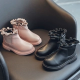 Martens, детские ботинки, демисезонные короткие сапоги, детский флисовый наряд маленькой принцессы, из натуральной кожи