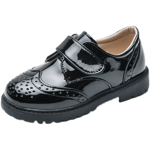 Летние детские туфли для мальчиков для кожаной обуви в английском стиле, мягкая подошва, осенние, из натуральной кожи