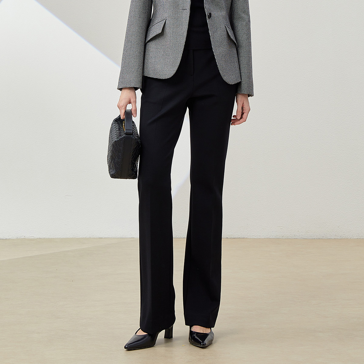 WKZ07038 茉莉雅集 舒适利落四面弹针织羊毛烟管/直筒/微喇/靴裤,淘宝优惠券,粉丝福利购,淘宝优惠卷