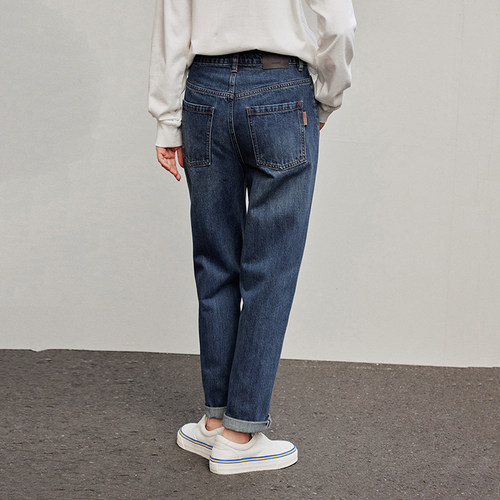 * WKZ06050 茉莉雅集 随性经典B*C珠链装腰土耳其全棉牛仔锥形裤 - 图1