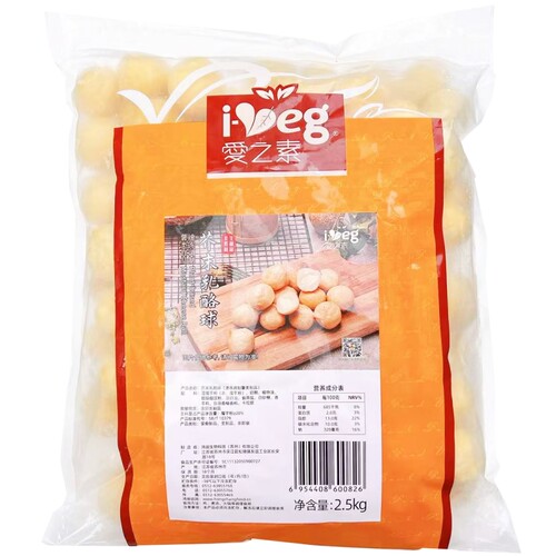 鸿昶食品素食爱之素芥末芥茉乳酪球2500g5斤非转基因大豆丸子奶素 - 图3