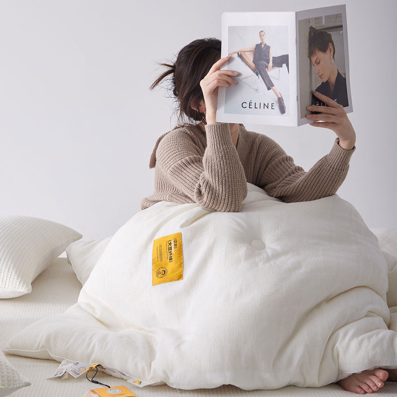 李官奇A类母婴级55%有机大豆被芯全棉华夫格加厚冬被春秋被子母被,淘宝优惠券,粉丝福利购,淘宝优惠卷