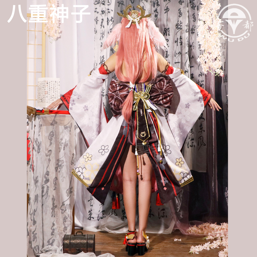 雾都高配原神八重神子cosplay服装女雷电将军八重神子动漫COS服女 - 图3