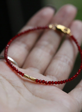 尖晶石闪耀精致好看极细手链刻面