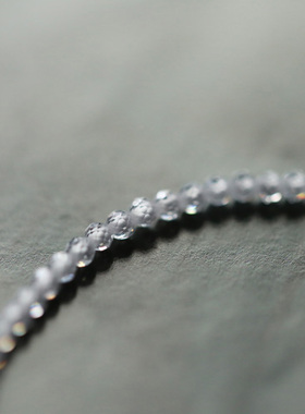 刻面超闪钻石般火彩纯银扣手链