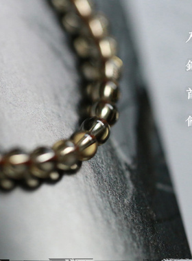 留白丨天然高品质黄水晶淡水珍珠弹力线手串 4.5mm