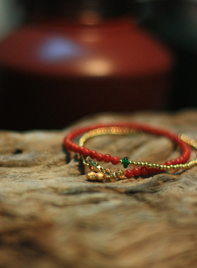 本命年系列悦琵琶9k二圈南红玛瑙