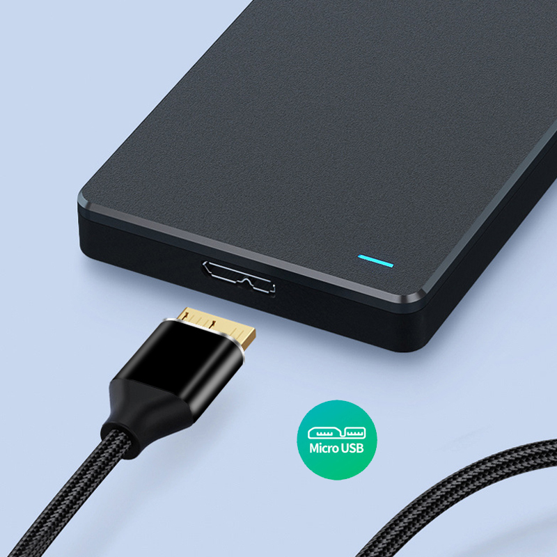 英西达适用Seagate希捷移动硬盘USB3.0转Microusb数据线电脑连接-图1