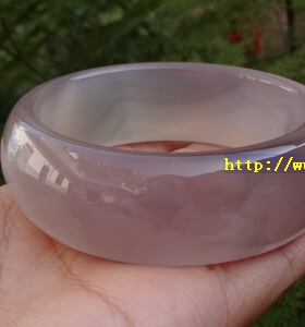 无烧冰彩紫玉髓加宽加厚玛瑙手镯