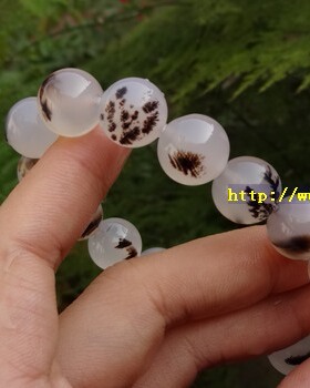 天然海洋玉髓水草玛瑙手串休闲款