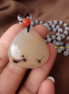 天然无烧海洋玉髓水草吊坠女款