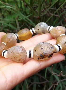 手串纯天然原石无烧戈壁玛瑙