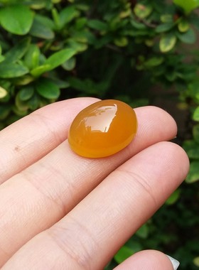 天然原色无烧蜜糖色玛瑙戒指蛋面