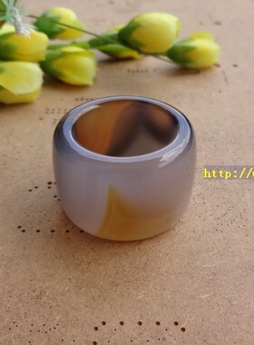 天然加宽加厚玛瑙扳指男士款戒指
