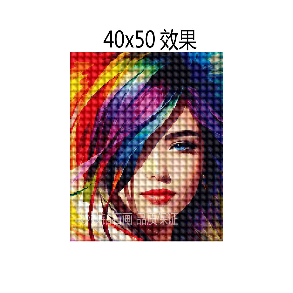 高颜值美女人满钻石画年轻人手工5DIY成人砖石十字绣理发店装饰画,淘宝优惠券,粉丝福利购,淘宝优惠卷