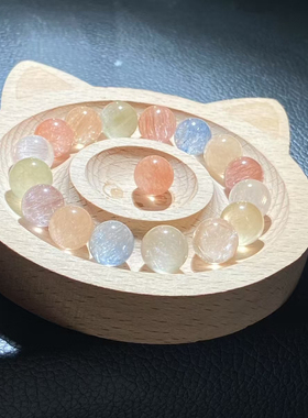 回收透闪拉丝彩兔毛白兔毛发晶手链猫眼满发马卡龙色系水晶手串