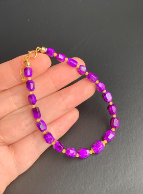 回收舒俱来丝绒项链， 颜色艳丽，18k金配件， 规格：4*6mm，9g