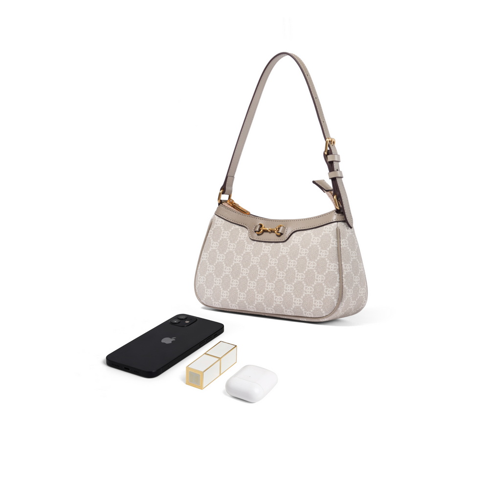 百丽包包女新老花送母亲节礼物高级腋下包手提单肩妈妈包X6645AX3