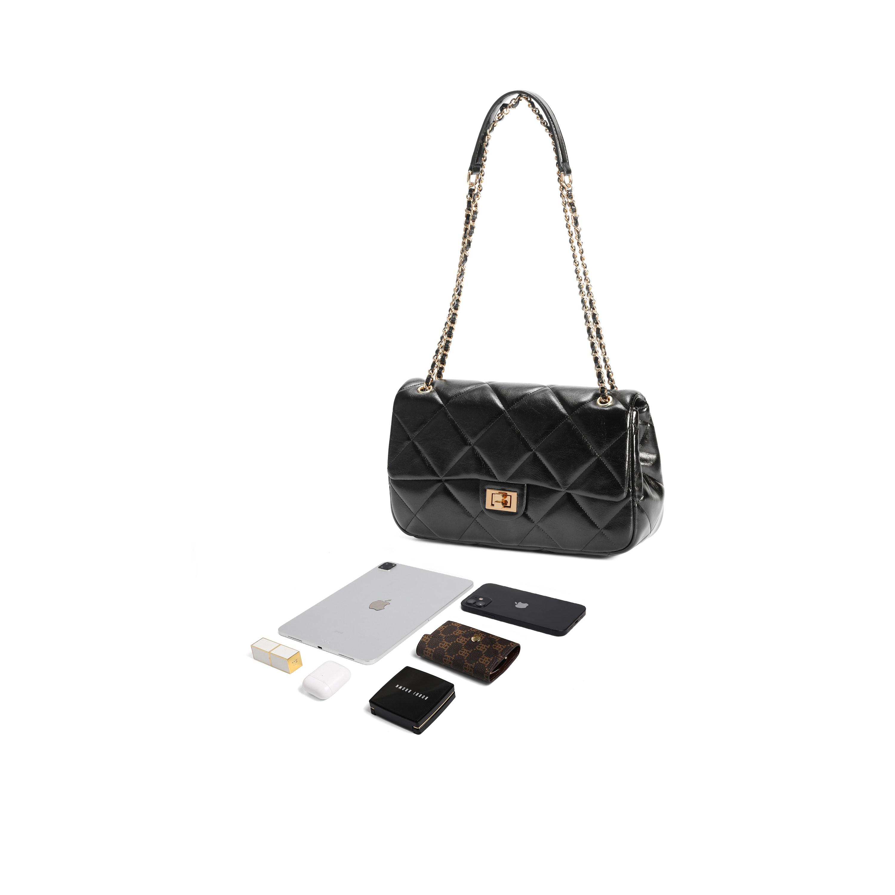 百丽包包女2025新款优雅小香风大菱格单肩斜挎链条绗缝包JX164DX5,淘宝优惠券,粉丝福利购,淘宝优惠卷