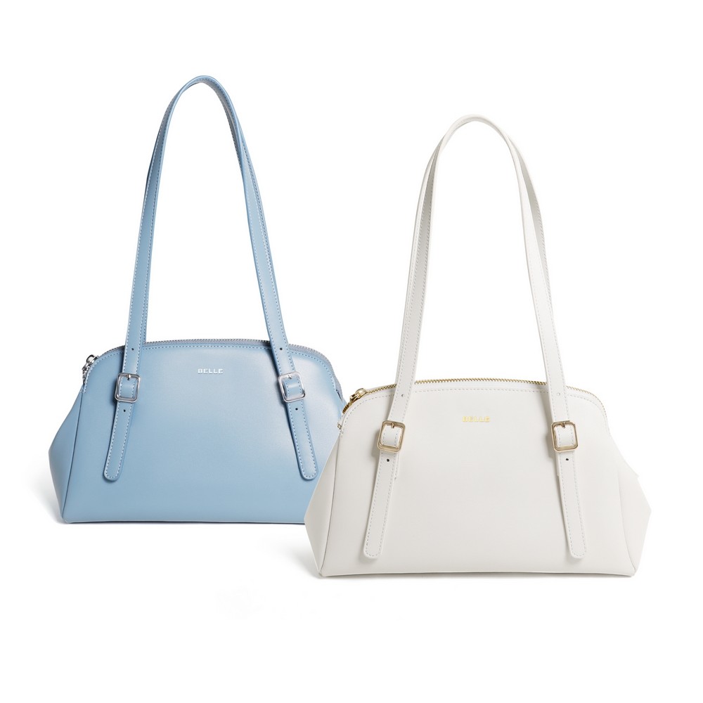 belle /百丽箱包2020秋新牛剖层革 e百丽女士包袋