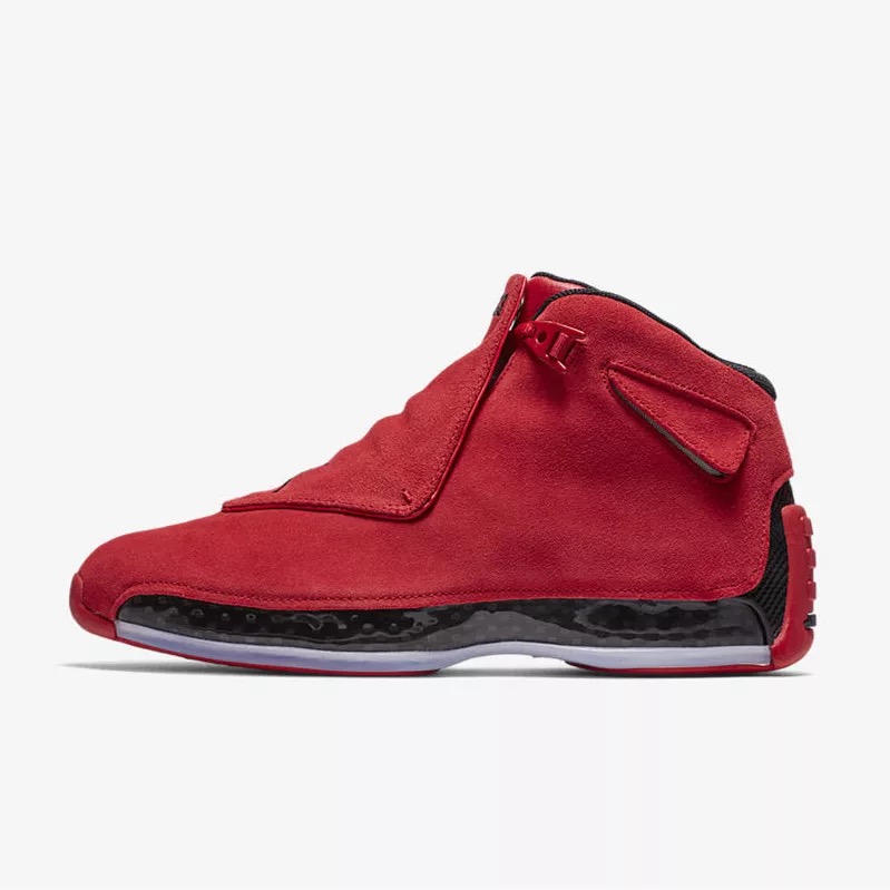 Air Jordan 18 Toro AJ18公牛麂皮大红 乔18 黑红 AA2494-601 - 图3