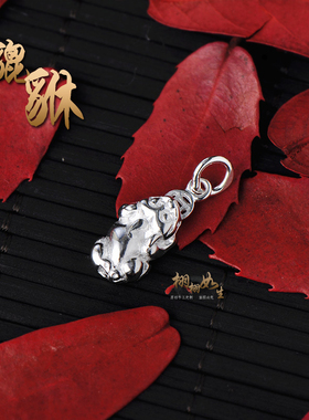 男女银饰硬银项链吊坠